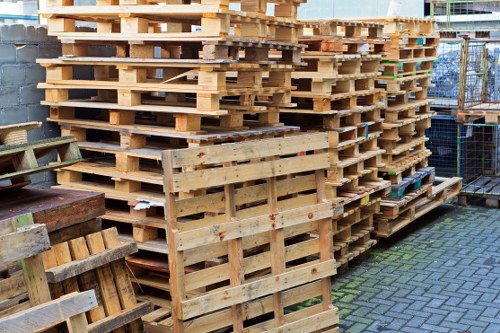 Various recyclable materials like paper, plastic, and glass